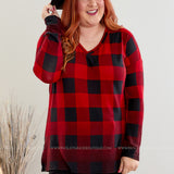 Plaid To Meet You Top - Red* LAST ONES FINAL SALE *