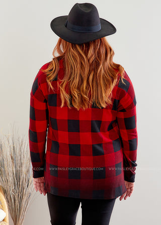 Plaid To Meet You Top - Red - FINAL SALE