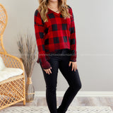 Plaid To Meet You Top - Red* LAST ONES FINAL SALE *