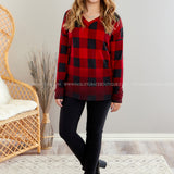 Plaid To Meet You Top - Red* LAST ONES FINAL SALE *
