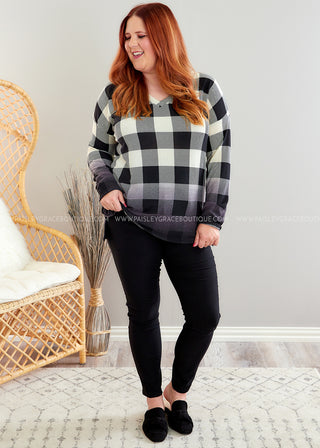 Plaid To Meet You Top - White - FINAL SALE - FINAL SALE