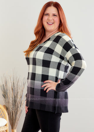 Plaid To Meet You Top - White - FINAL SALE - FINAL SALE