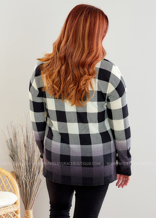 Plaid To Meet You Top - White - FINAL SALE - FINAL SALE