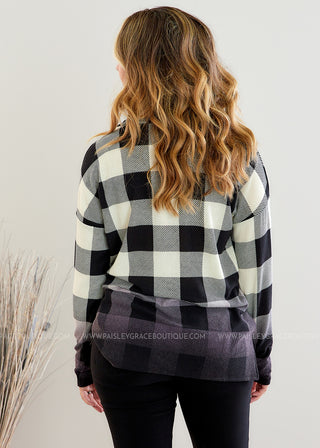 Plaid To Meet You Top - White - FINAL SALE - FINAL SALE