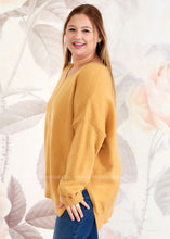 Load image into Gallery viewer, Candid Emotions Sweater - Mustard - FINAL SALE CLEARANCE
