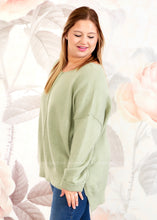 Load image into Gallery viewer, Candid Emotions Sweater - Sage - FINAL SALE CLEARANCE
