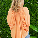 Whirl and Twirl Top - PAPAYA* LAST ONES FINAL SALE *