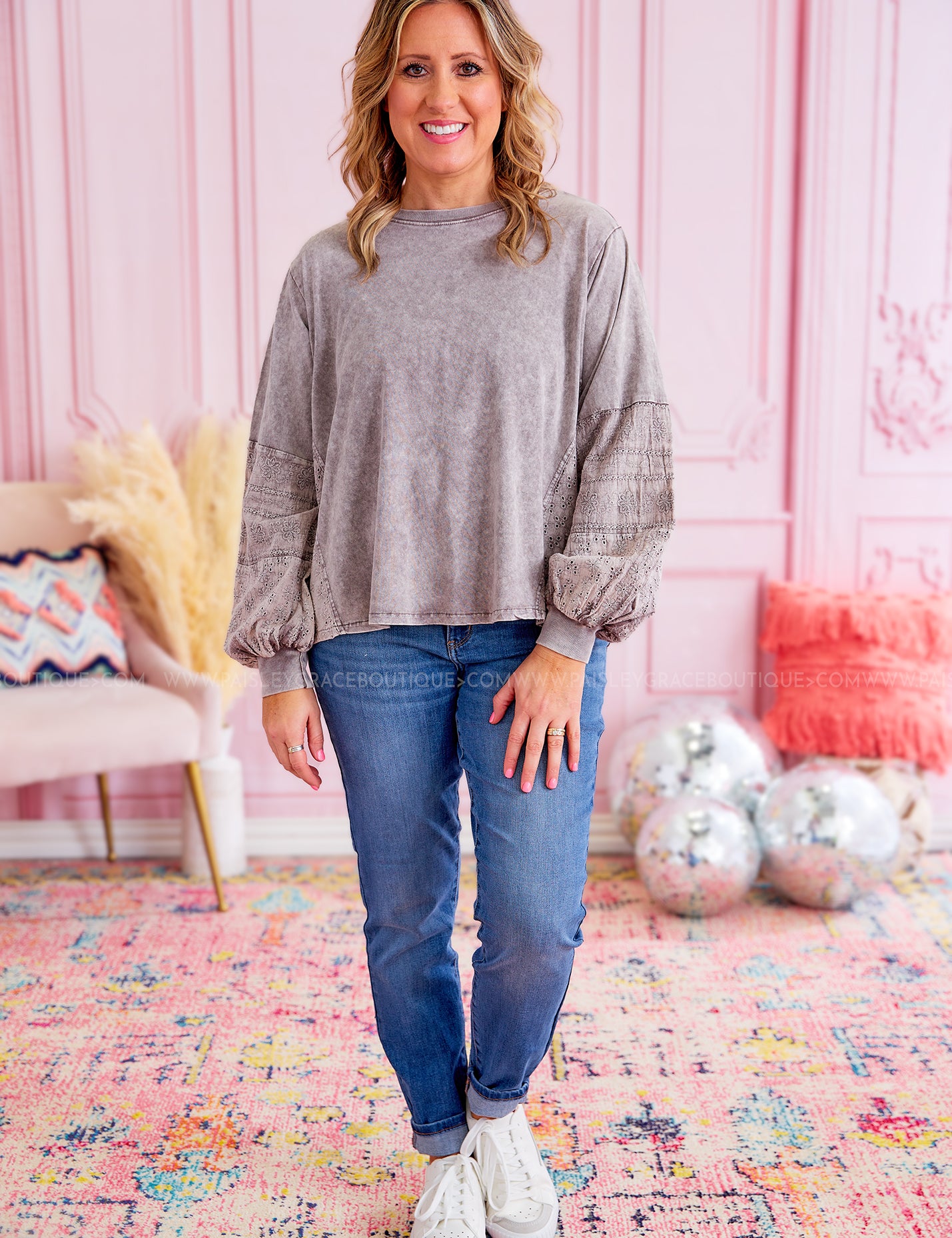Done With Confidence Top - Mushroom REG ONLY - LAST ONES FINAL SALE