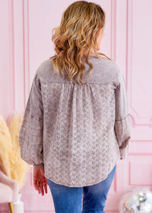 Done With Confidence Top - Mushroom REG ONLY - FINAL SALE