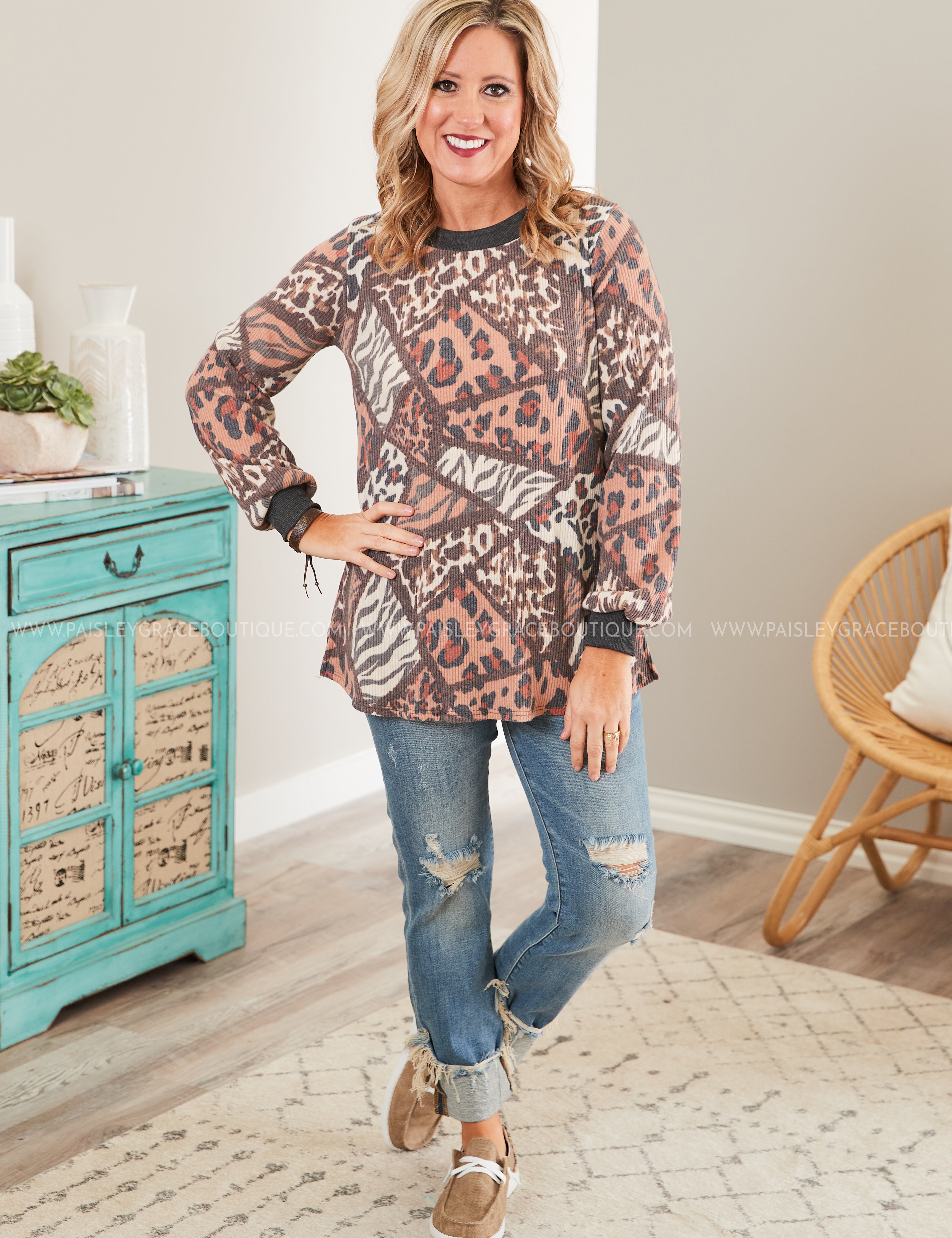 Ready to Run Top- TAN - LAST ONES FINAL SALE