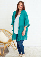 Load image into Gallery viewer, Lost in Paradise Cardigan - Teal - FINAL SALE
