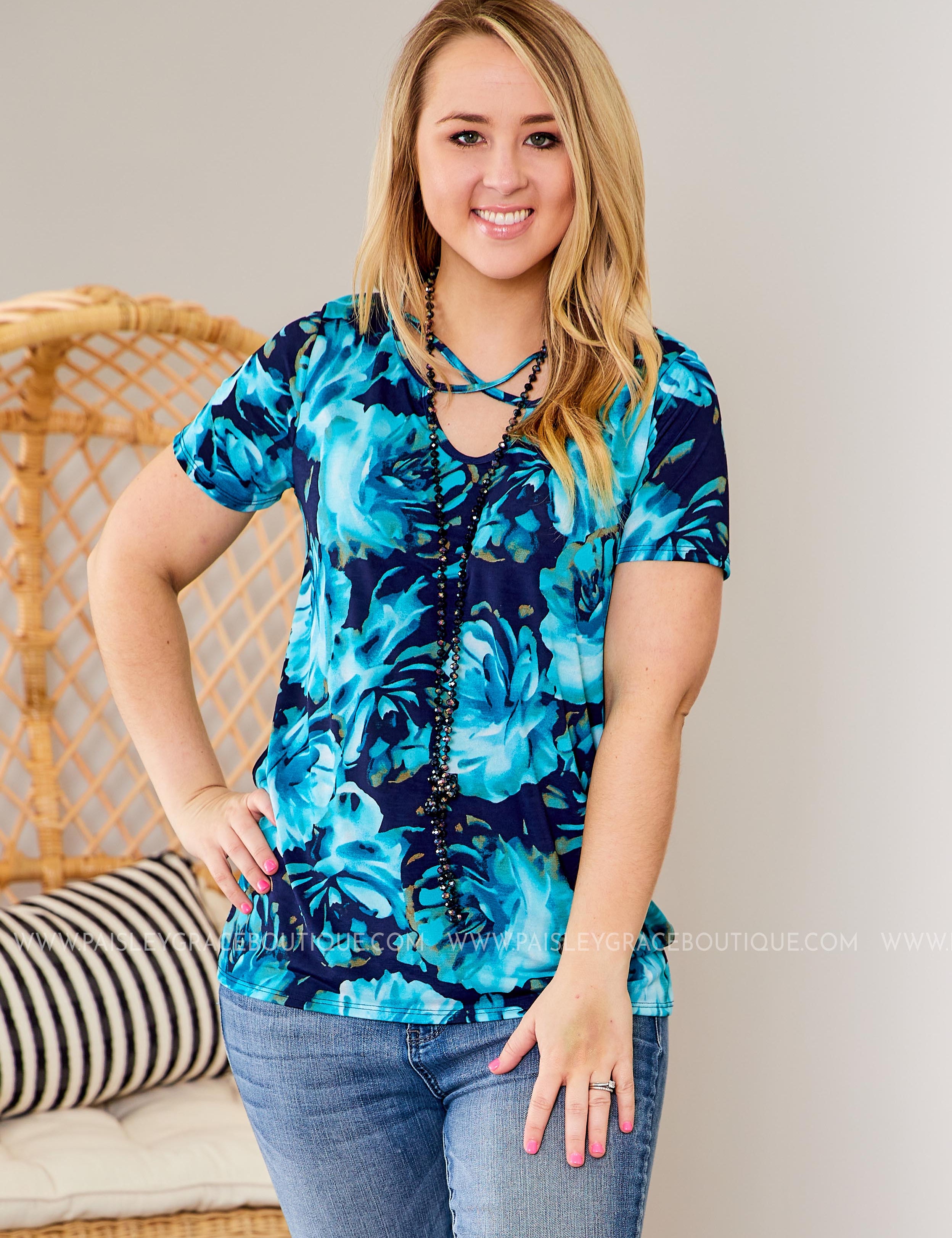 Midnight Garden Top* LAST ONES FINAL SALE *