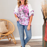 Lavender & Wine Floral Top - LAST ONES FINAL SALE