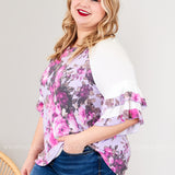 Lavender & Wine Floral Top - LAST ONES FINAL SALE