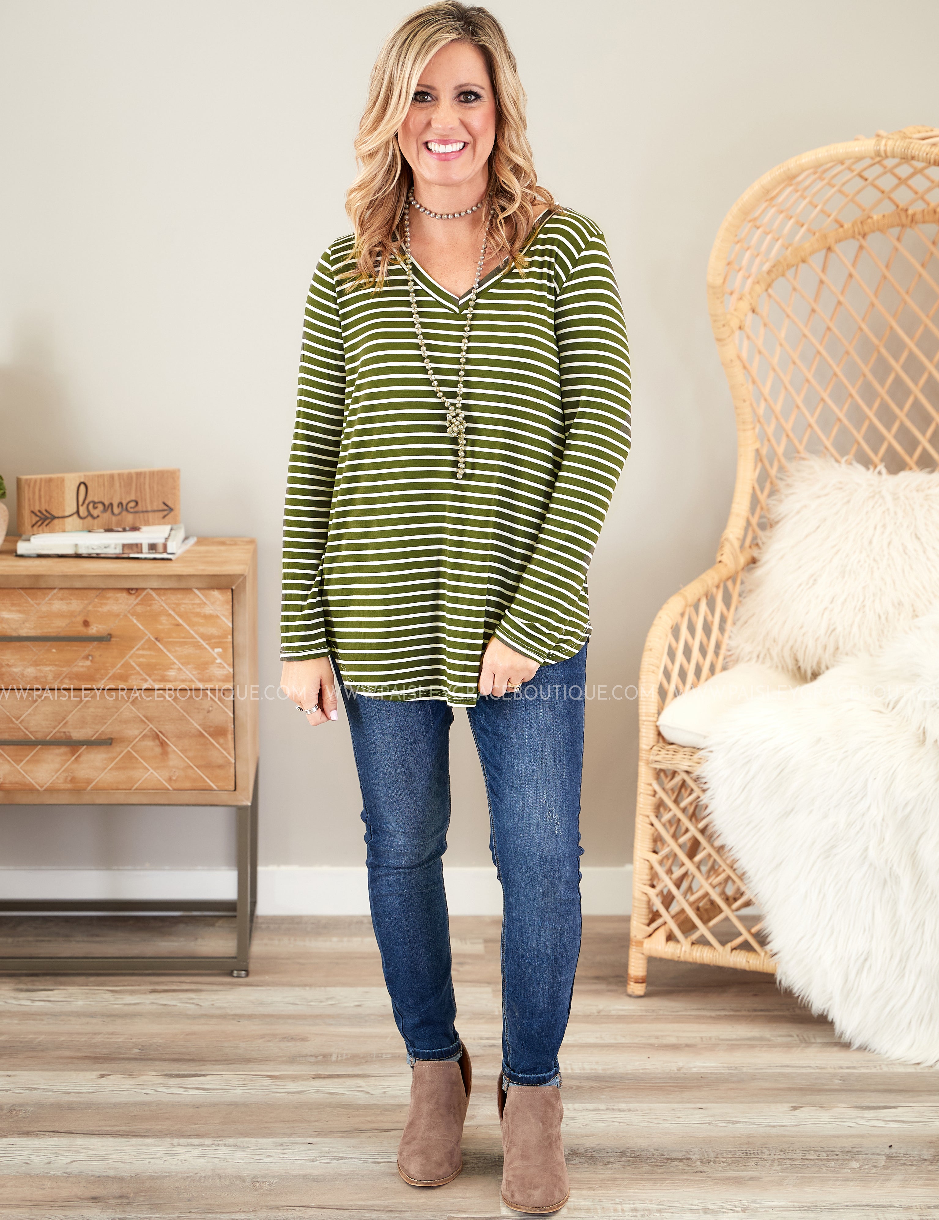 Mackenzie Top- OLIVE* LAST ONES FINAL SALE *