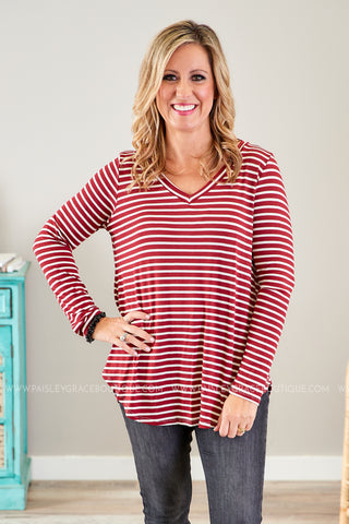 Mackenzie Top- CRIMSON  - FINAL SALE