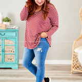 Mackenzie Top- CRIMSON* LAST ONES FINAL SALE *