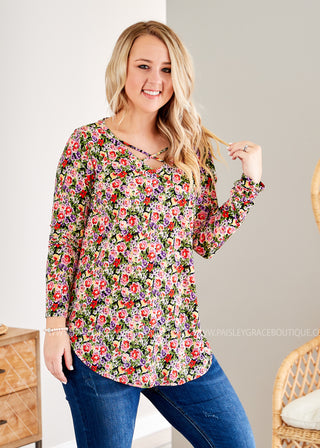 Floral Maze Top - LAST ONES FINAL SALE