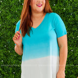 Rising Sun Tee - AQUA - LAST ONES FINAL SALE