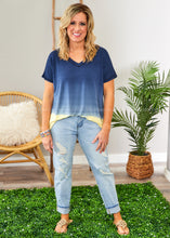 Load image into Gallery viewer, Rising Sun Tee - Blue  - FINAL SALE CLEARANCE
