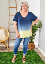 Load image into Gallery viewer, Rising Sun Tee - Blue  - FINAL SALE CLEARANCE
