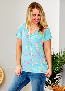 Skies are Blue Top  - FINAL SALE CLEARANCE