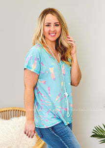 Skies are Blue Top  - FINAL SALE CLEARANCE