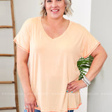 Simple Invitation Top - PEACH* LAST ONES FINAL SALE *