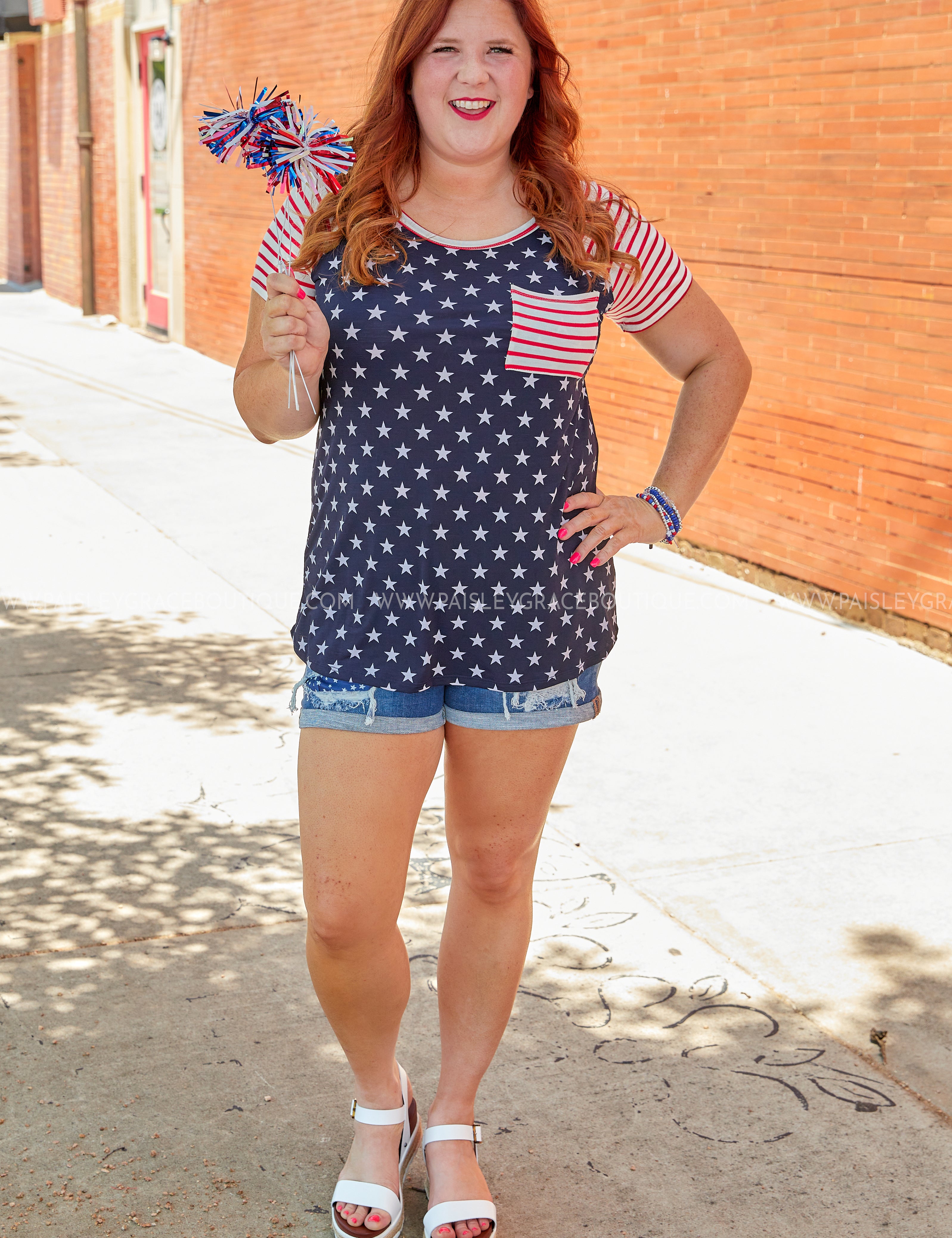 Oh My Stars Top - Navy* LAST ONES FINAL SALE *