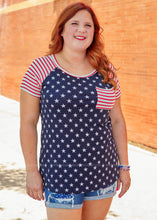 Load image into Gallery viewer, Oh My Stars Top - Navy - FINAL SALE
