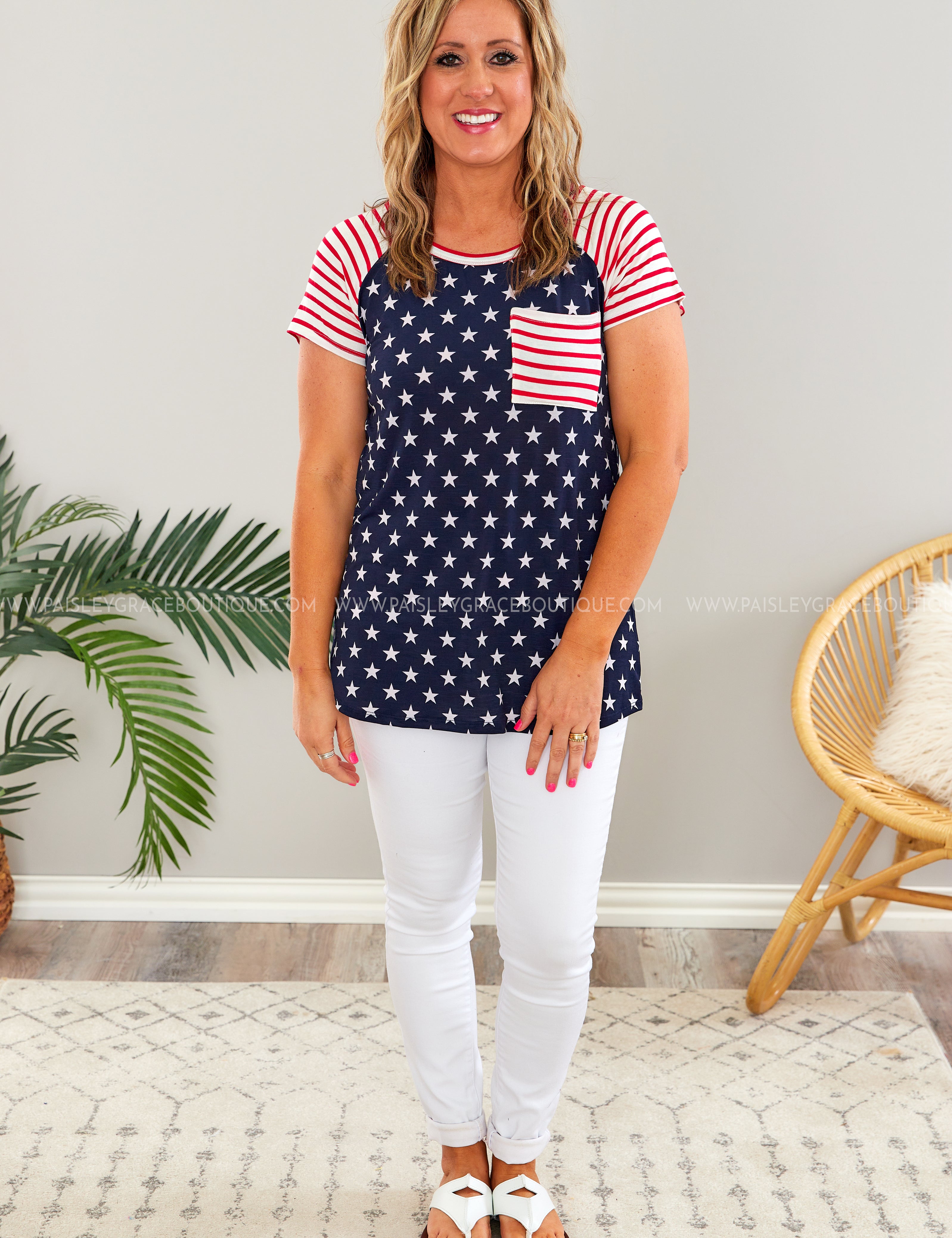 Oh My Stars Top - Navy* LAST ONES FINAL SALE *