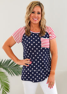 Oh My Stars Top - Navy - FINAL SALE