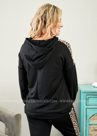 Lounging Around- TOP- BLACK - FINAL SALE