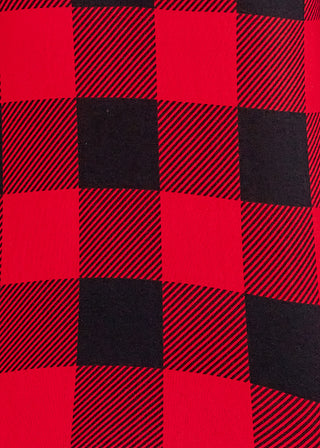 Plaid Moon Rising Top- Red/Black - FINAL SALE