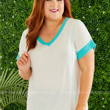 Here For You Top - TEAL* LAST ONES FINAL SALE *