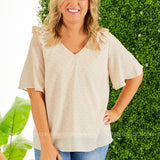In A Daydream Top - TAN* LAST ONES FINAL SALE *