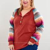 Flirtatious Behavior Top - Marsala -- WS23 - LAST ONES FINAL SALE