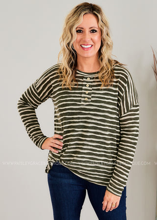 Earn Your Stripes Top - 2 Colors  - FINAL SALE