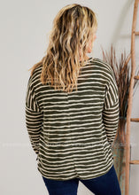 Load image into Gallery viewer, Earn Your Stripes Top - 2 Colors  - FINAL SALE CLEARANCE
