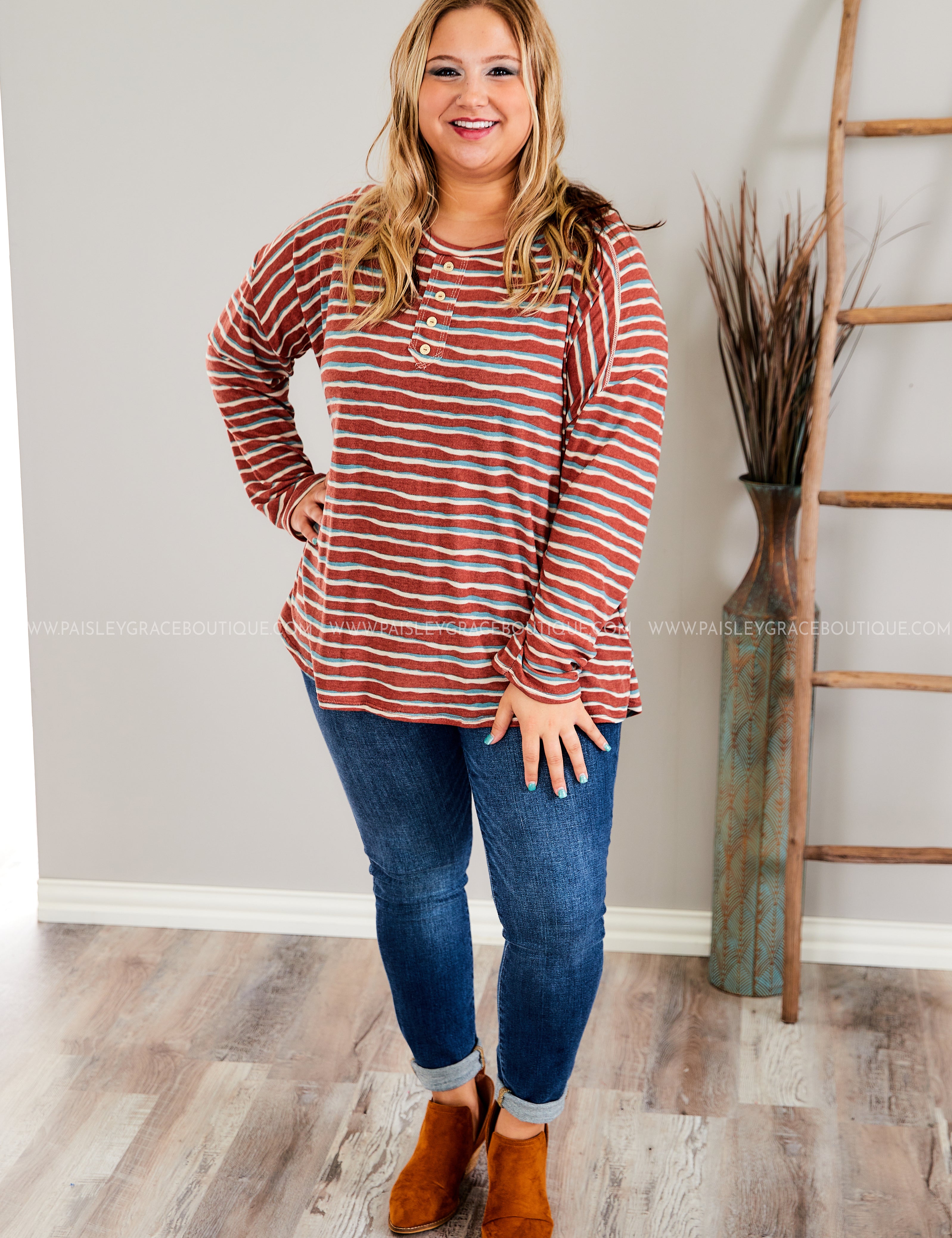 Earn Your Stripes Top - 2 Colors - LAST ONES FINAL SALE