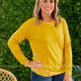 Joanne Top - Mustard or Olive* LAST ONES FINAL SALE *