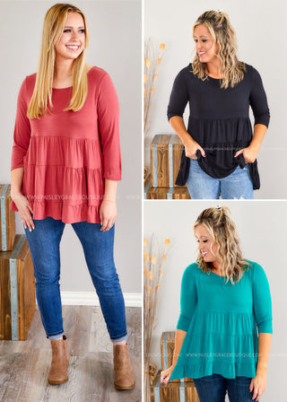 Whitney Top - 3 Colors  - FINAL SALE