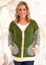 Load image into Gallery viewer, Lexie Cardigan - Olive  - FINAL SALE
