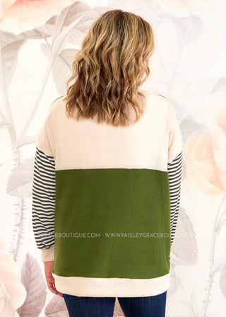 Lexie Cardigan - Olive  - FINAL SALE