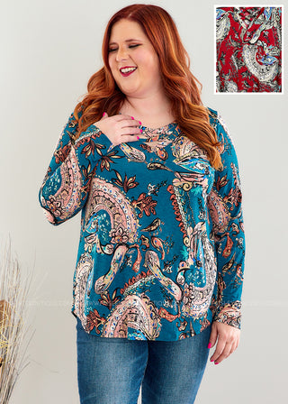 Soho Days Paisley Top - 2 Colors - LAST ONES FINAL SALE