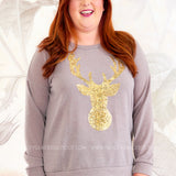 Golden Reindeer Top* LAST ONES FINAL SALE *