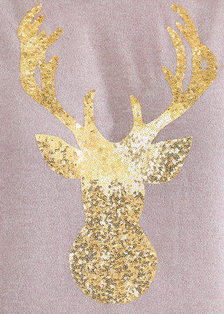 Golden Reindeer Top - FINAL SALE