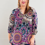 Moving Up The Ladder Top - Navy/Purple* LAST ONES FINAL SALE *