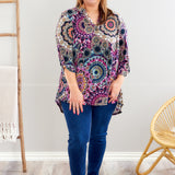 Moving Up The Ladder Top - Navy/Purple* LAST ONES FINAL SALE *