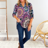 Moving Up The Ladder Top - Navy/Purple* LAST ONES FINAL SALE *